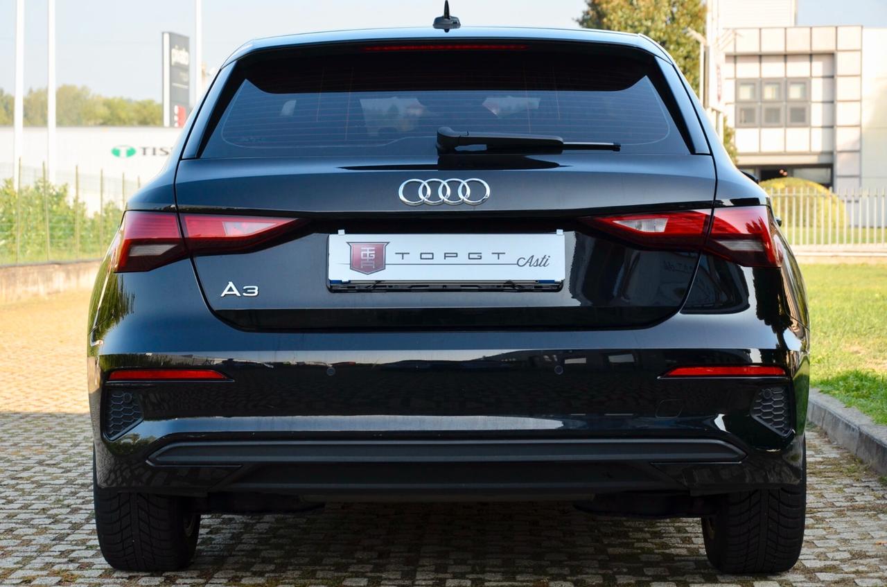 AUDI A3 SPB 35 1.5 TFSI BUSINESS 150cv, SERVICE AUDI, EURO 6D, FARI LED, APPLE ANDROID, PERMUTE