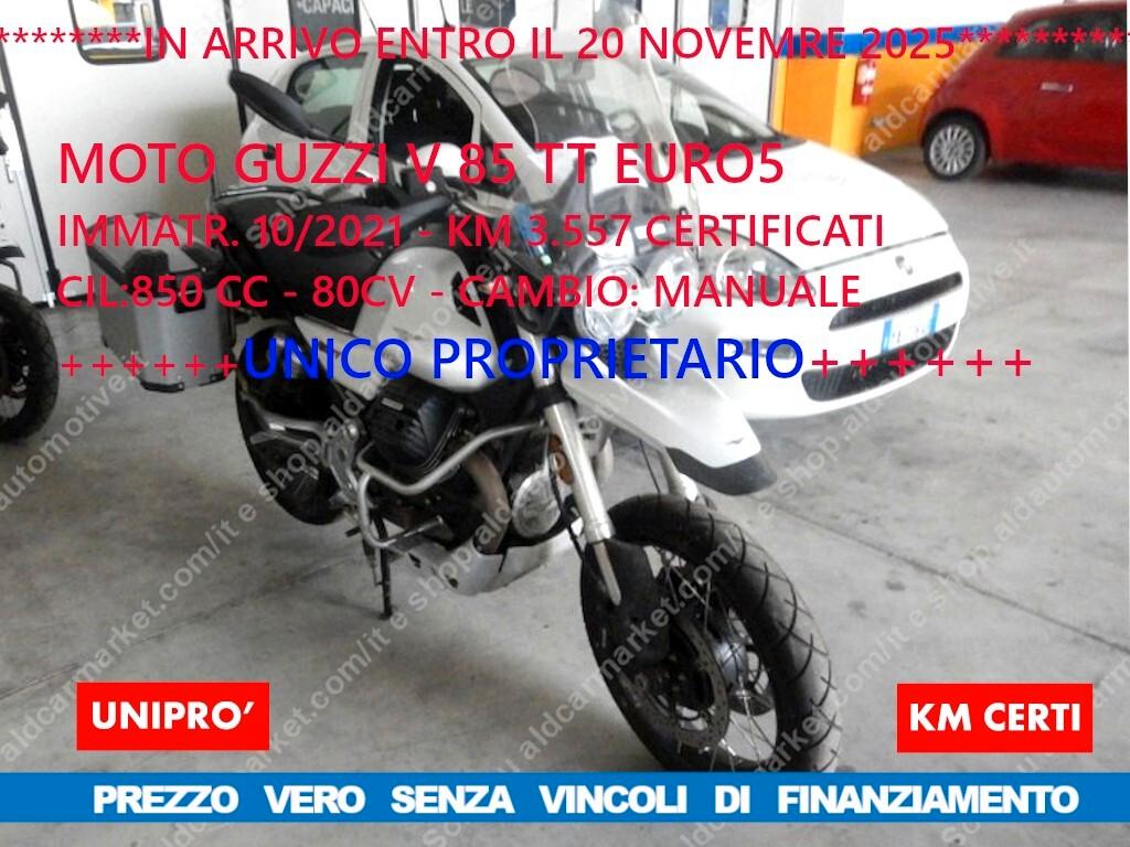 Moto Guzzi V85 TT KM 3.557 CERTIFICATI*NO VINCOLI FINANZ*UNIPRO ENDURO STRADALE ED LIMITATA