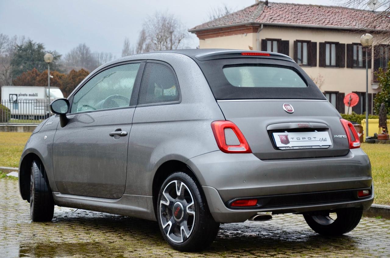 FIAT 500C 1.0 HYBRID SPORT CABRIO 70cv, TUTTI SERVICE UFF FIAT, EURO 6D, APPLE ANDROID, CRUISE, PERMUTE