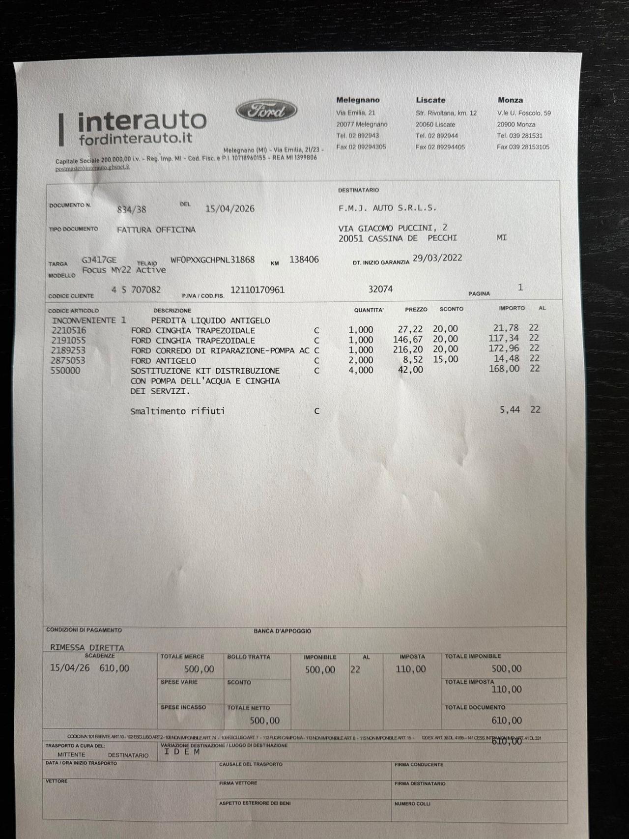 Ford Focus 1.5 EcoBlue 120 CV automatico SW Active