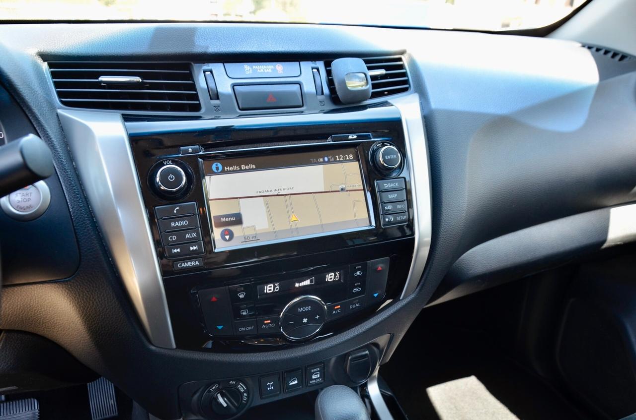 NISSAN NAVARA 2.3 DCI D.CAB 4wd 190cv AUTO, UFF ITALIANA, GANCIO TRAINO, RETRO 360°, PERMUTE