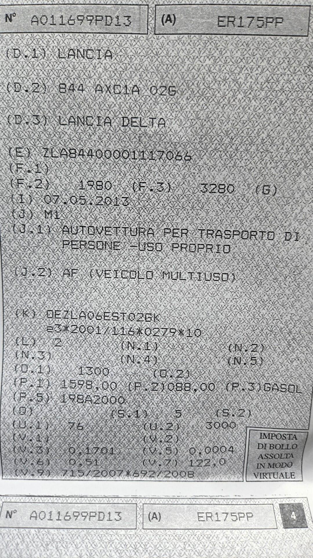 Lancia Delta 1.6 MJT DPF Gold