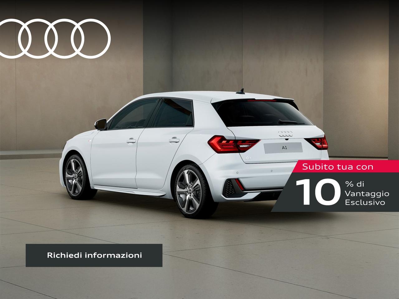 Audi A1 sportback 30 1.0 tfsi identity black 116cv s-tronic