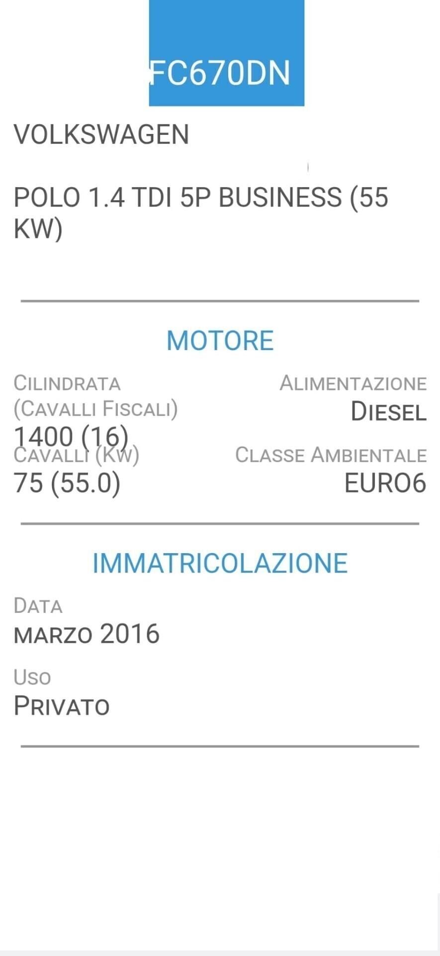 VOLKSWAGEN POLO 1,4 TDI-EURO 6B-FOTO 3 REVISIONI