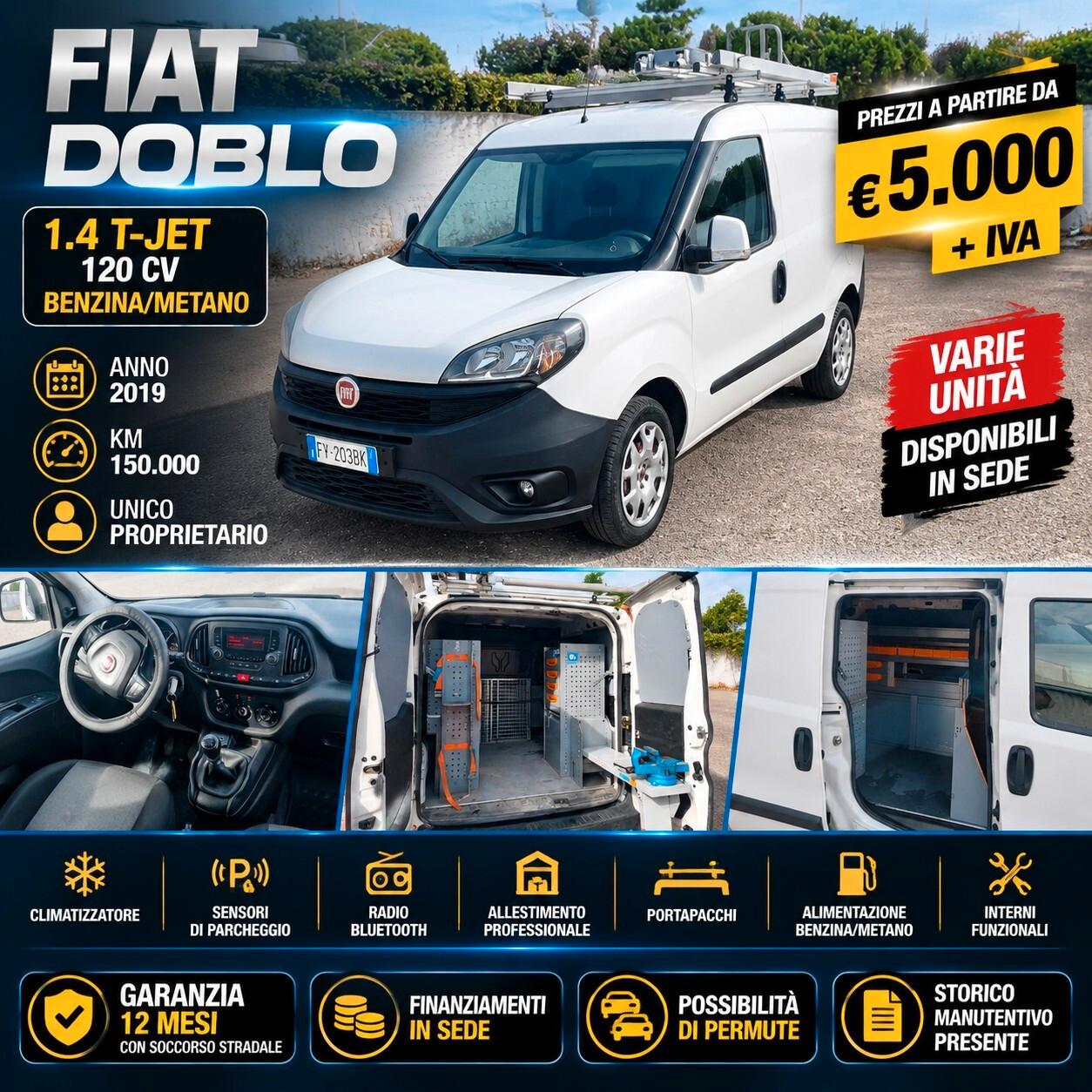 Fiat doblo cargo 1.4 tjet (12 mesi di garanzia) full optional