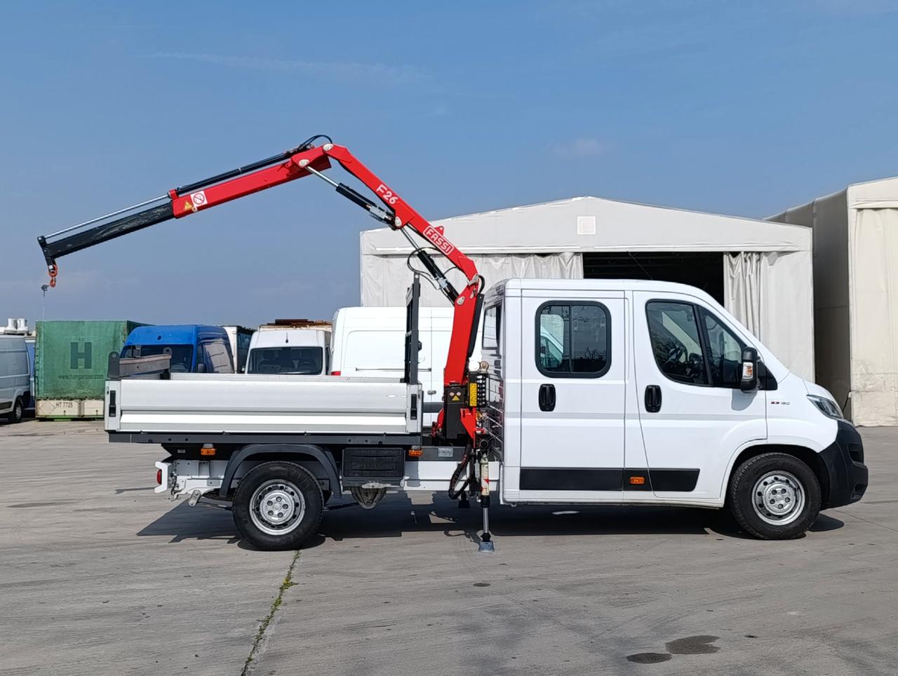 FIAT Ducato maxi 35 LH1 2.3 mjt 130cv d.cab. E6*CASSONE FISSO*GRU FASSI*