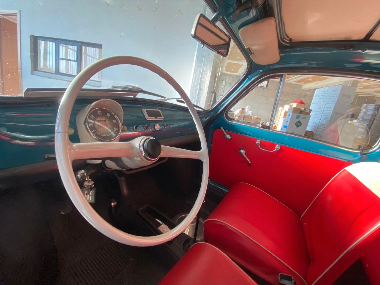 FIAT 500 F (1970) - BLU TURCHESE - CON TARGHE E LIBRETTO ORIGINALI