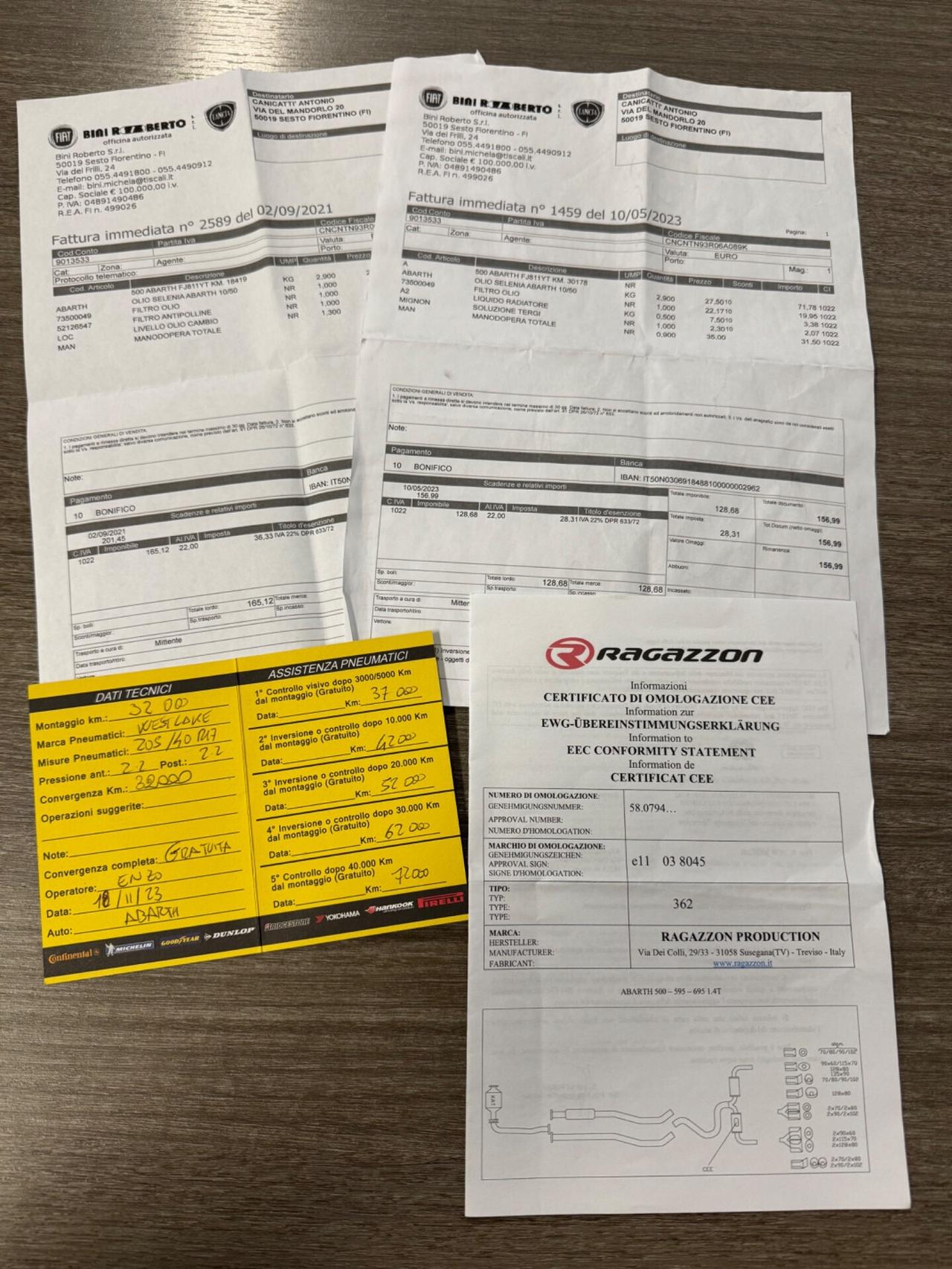 Abarth 595 1.4 Turbo T-Jet 160 CV Pista Finanziabile