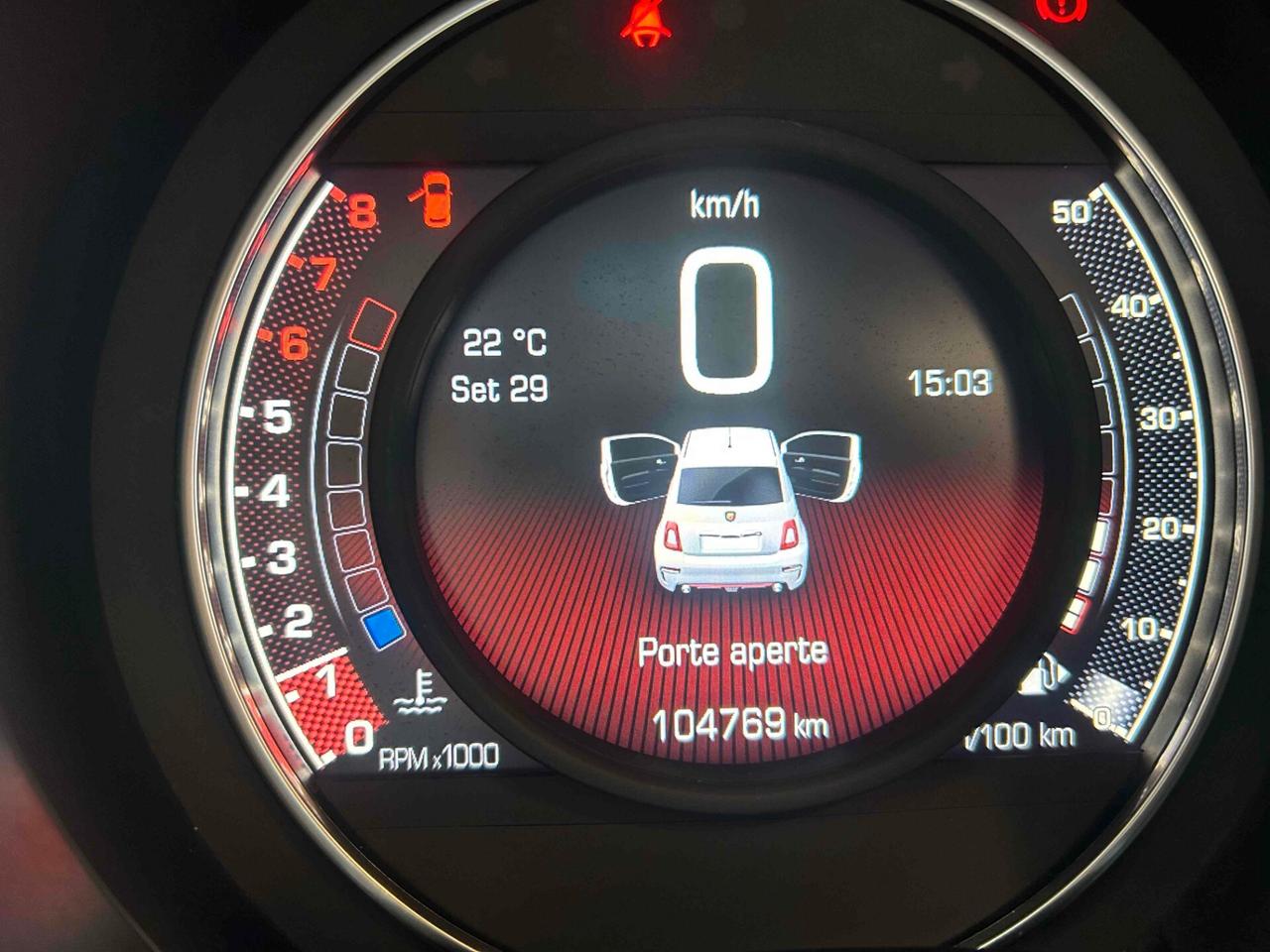 Abarth 595 1.4 Turbo pelle nera tutta tagliandata Cambio manuale!! Unico Proprietario!!