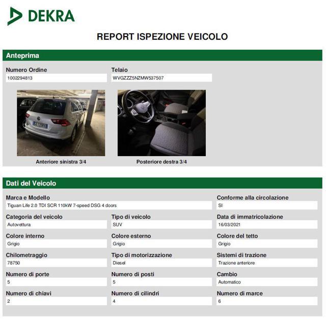 VOLKSWAGEN Tiguan 2.0 TDI 150 CV SCR DSG Life