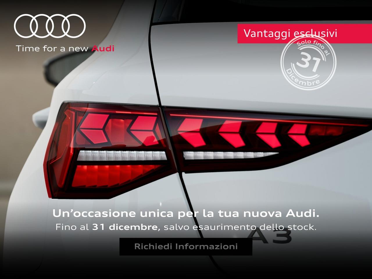 Audi A3 sportback 1.5 tfsi e business advanced 204cv s-tronic