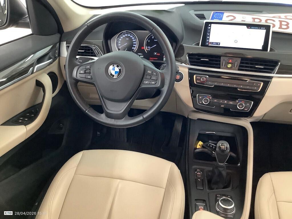BMW X1 18D 136CV 6M. S-DRIVE BUSINESS ADVANTAGE ( FARI LED - CRUISE - PELLE - NAVI - PARK ASSISTANT - TELECAMERA POST. )
