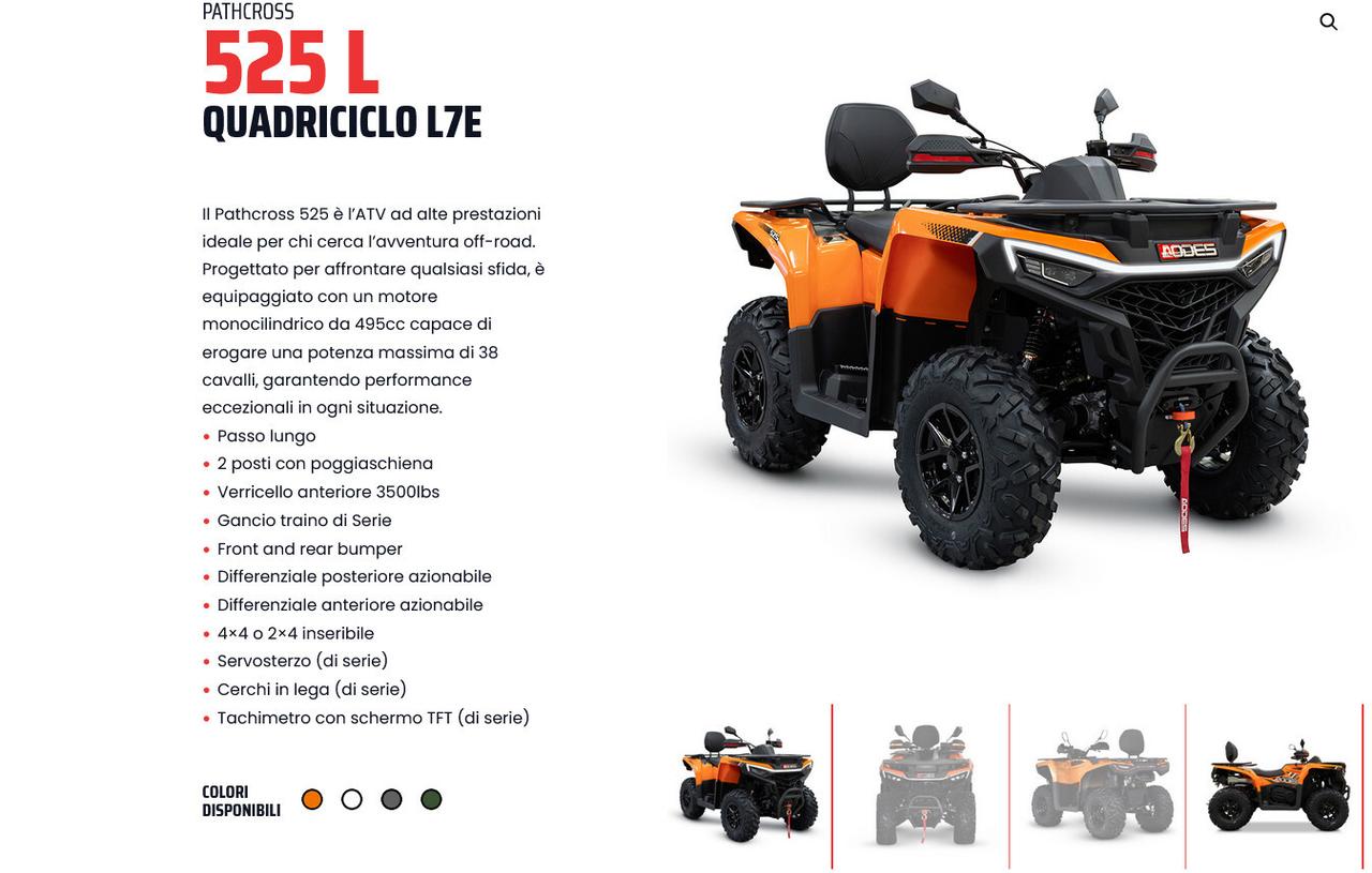 QUAD AODES 525 - FullOptional 4x4 GARANZIA PROMO