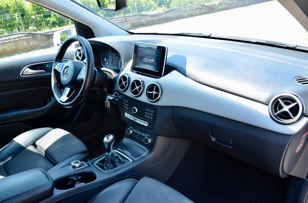 MERCEDES B180 1.6 SPORT 122cv MANUALE, EURO 6B, UFF ITALIANA, SERVICE DIMOSTRABILI, RETROCAMERA, PERMUTE