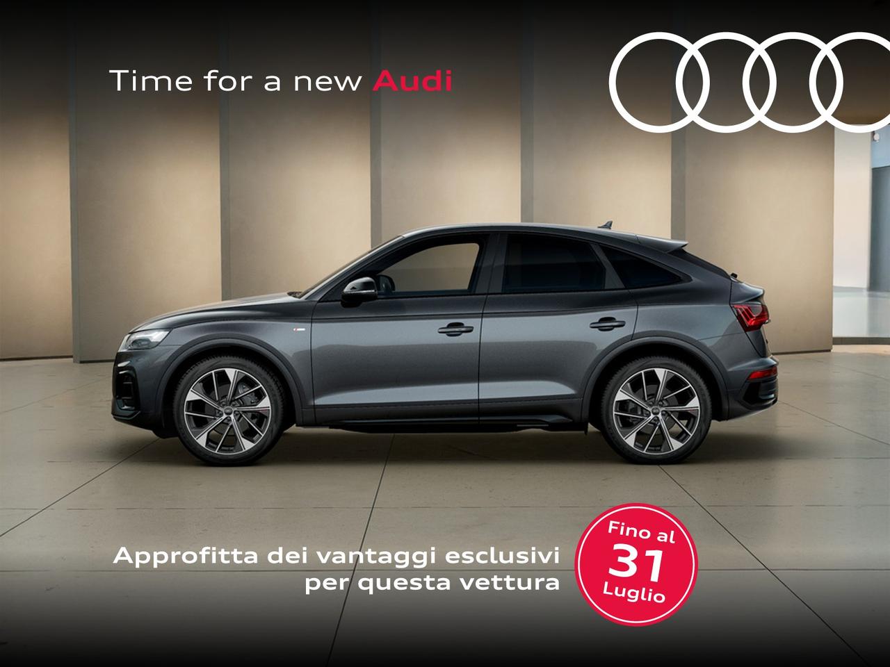 Audi Q5 sportback 40 2.0 tdi mhev 12v identity black quattro s-tronic