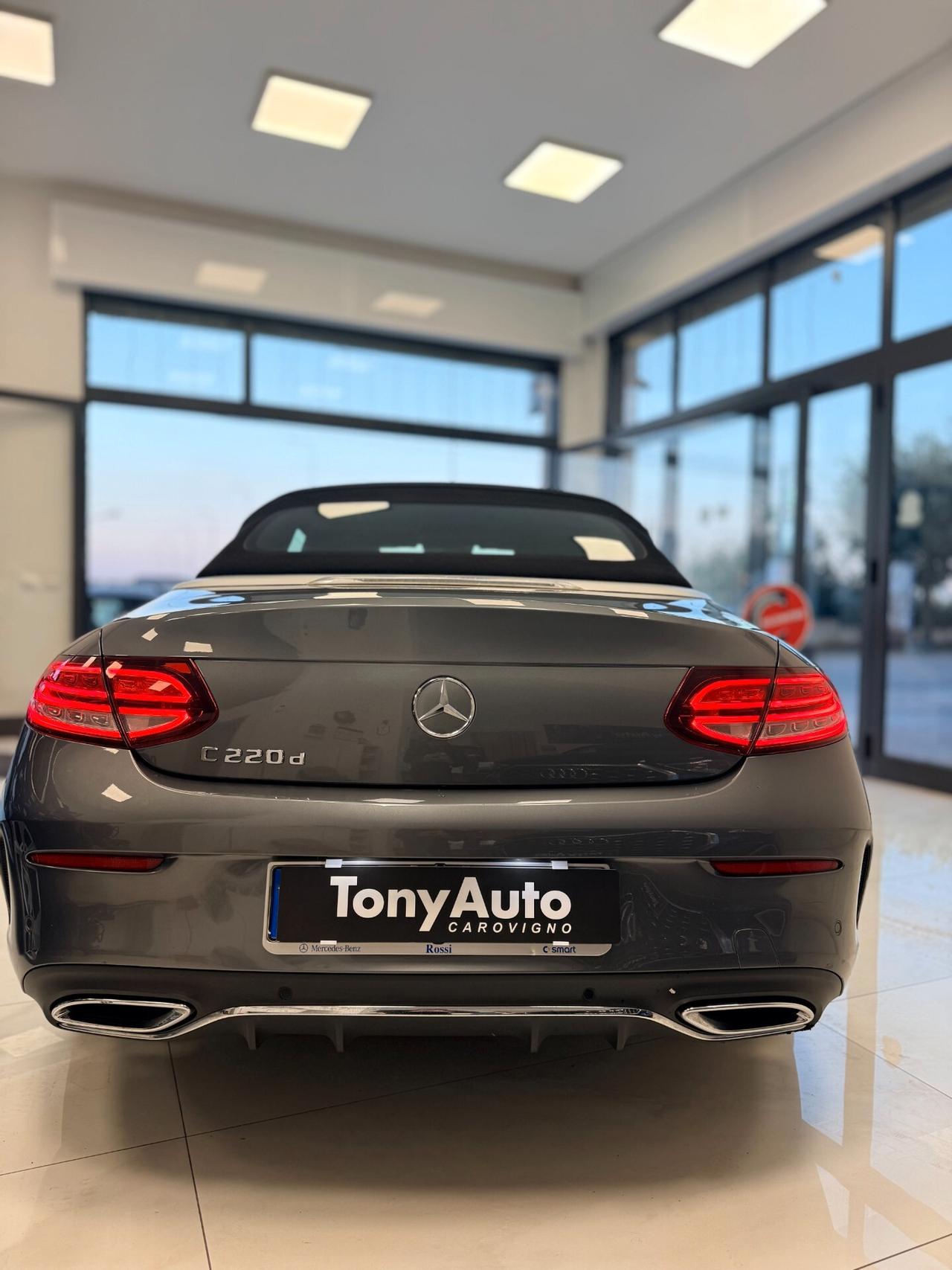 Mercedes-benz C 220 d AutoCABRIO Premium Plus automatica con LUCI SOFFUSE,VIRTUAL COCKPIT,TELECAMERA,APPLE CARPLAY,NAVI