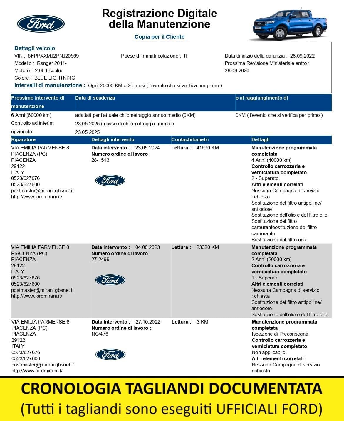 Ford Ranger XLT DoppiaCabina 2.0TDCi 170CV Autom.