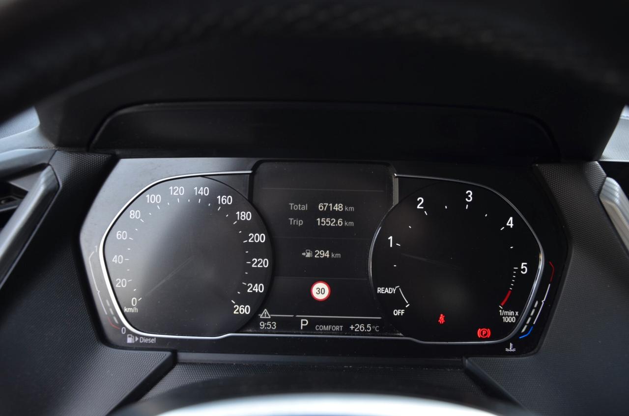 BMW 118d 150cv Msport 5p, UFF ITALIANA, EURO 6D, FARI LED, RETROCAMERA, APPLE ANDROID, PERMUTE