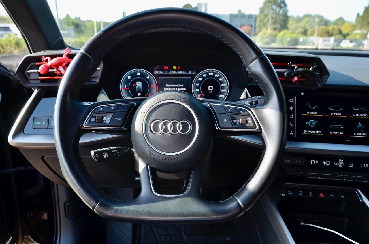 AUDI A3 SPORTBACK 35 2.0 TDI S-LINE EDITION 150cv S-TRONIC, GARANZIA AUDI 3/27, SERVICE AUDI, FULL LED, APPLE ANDROID, 18", PERMUTE