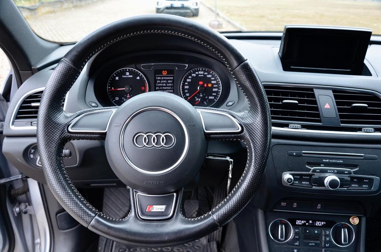 AUDI Q3 2.0 TDI S-LINE INT-EXT 150cv, UNICOPROPRIETARIO, UFF ITALIANA, EURO 6B, XENO, 18", PERMUTE