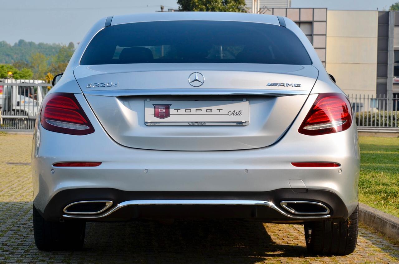 MERCEDES-BENZ E 220d PREMIUM AMG LINE 194cv AUTO, UFF ITALIANA, SERVICE MERCEDES, EURO 6C, HI-FI BURMESTER, MULTIBEAM, RETRO 360°, PERMUTE