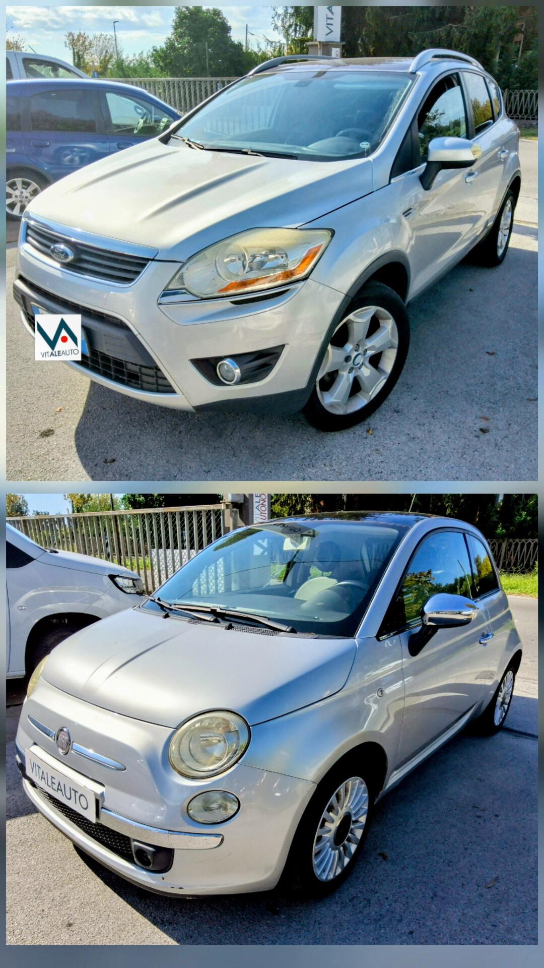 Ford Kuga 2.0d piu' Fiat 500 1.2 X COMMERCIANTI