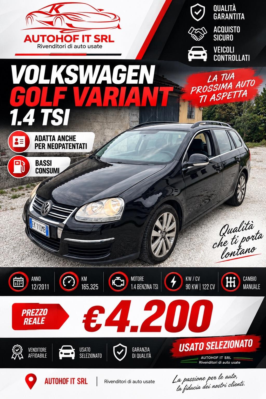 Volkswagen Golf SW. 1.4 BENZINA Tsi Comfortline