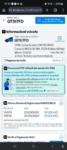 Opel Corsa 1.2 80CV 3 porte GPL-TECH Edition gomme nuove e frizione