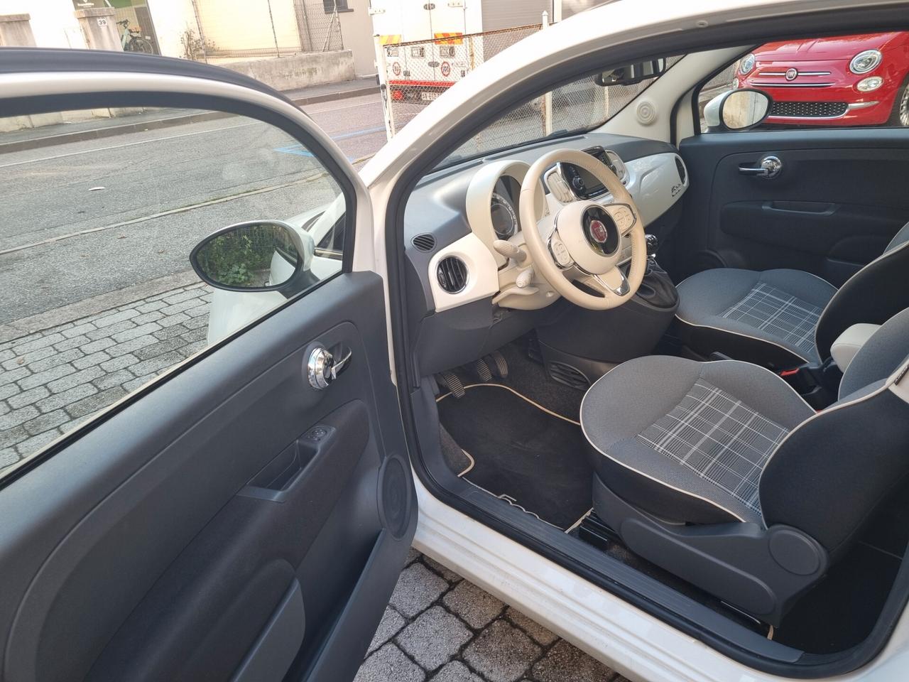 Fiat 500 1.2 Lounge 69cv anno2017 km71000 neopat