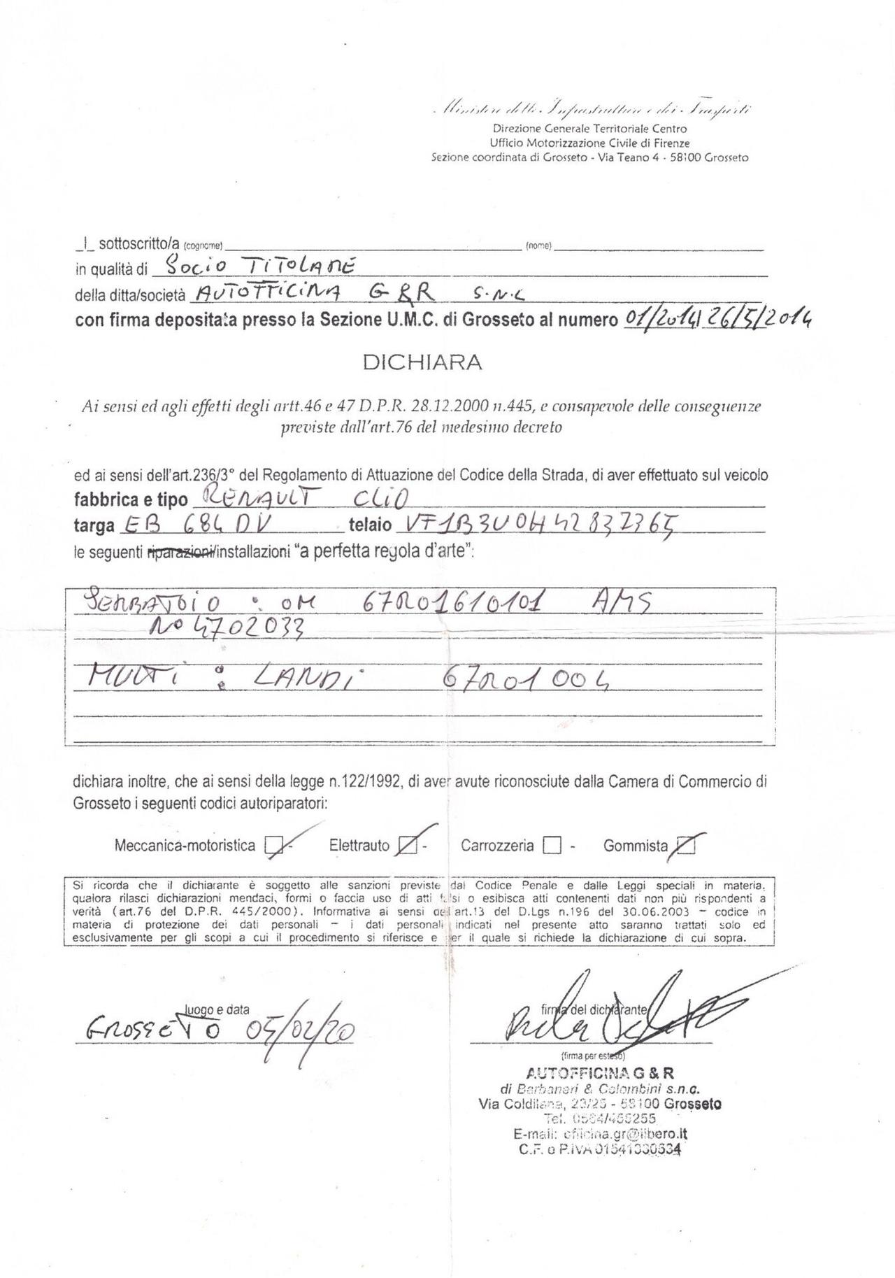 Renault Clio REVISIONATA FINO AL 2030 1.2 GPL 75cv Confort 2010