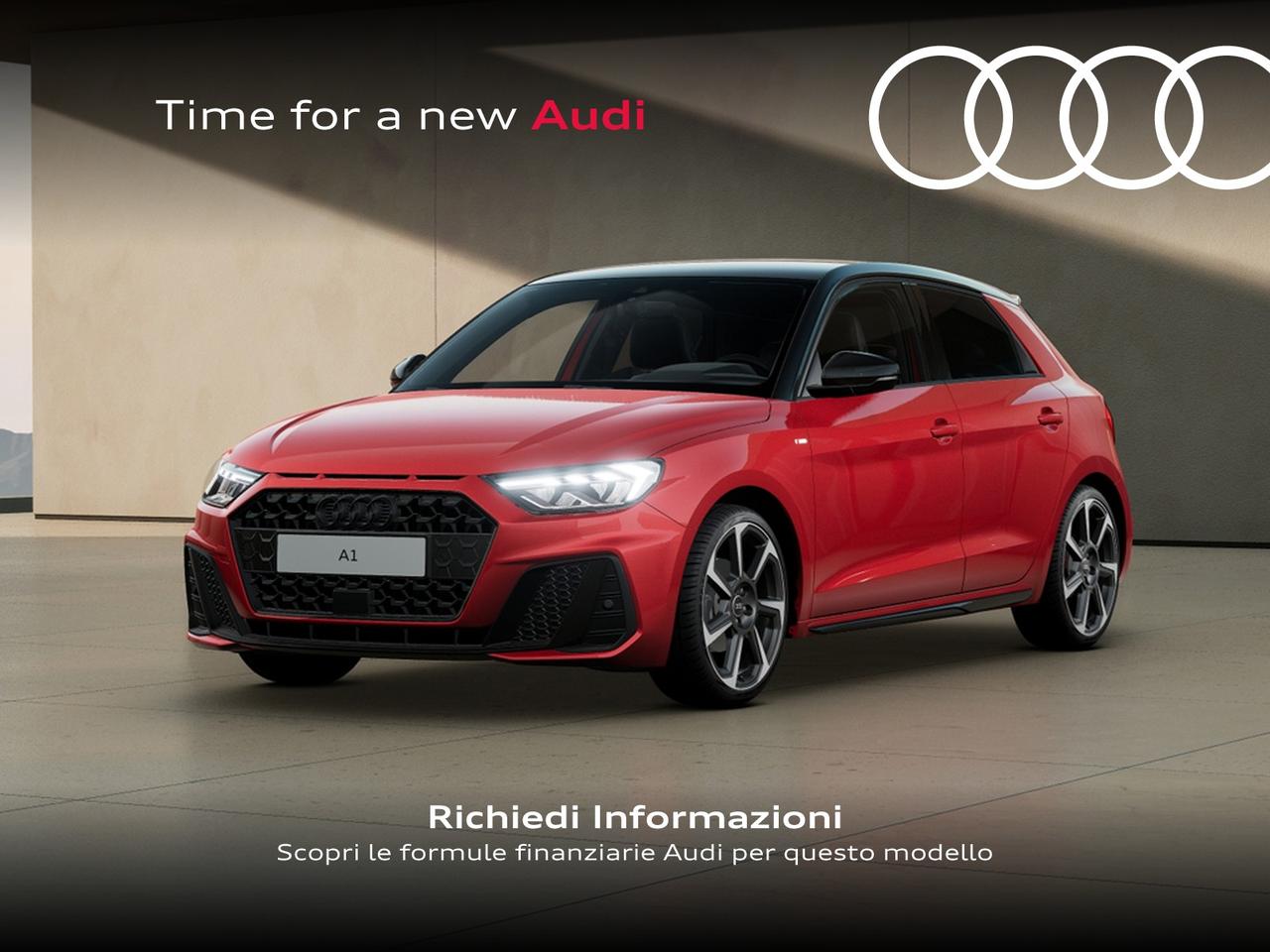 Audi A1 sportback 30 1.0 tfsi identity black 116cv s-tronic