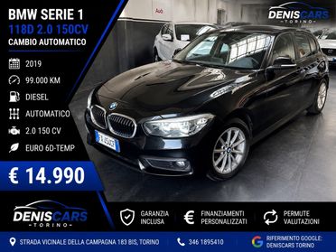 Bmw 118d 5p Advantage 2.0 150cv automatica