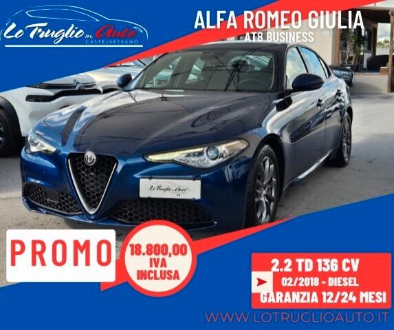 Alfa Romeo Giulia 2.2 Turbodiesel 136 CV AT8 Business - 2018