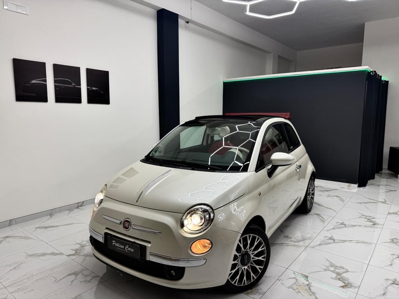 Fiat 500 1.4 16V Lounge Pelle rossa Bianco perla