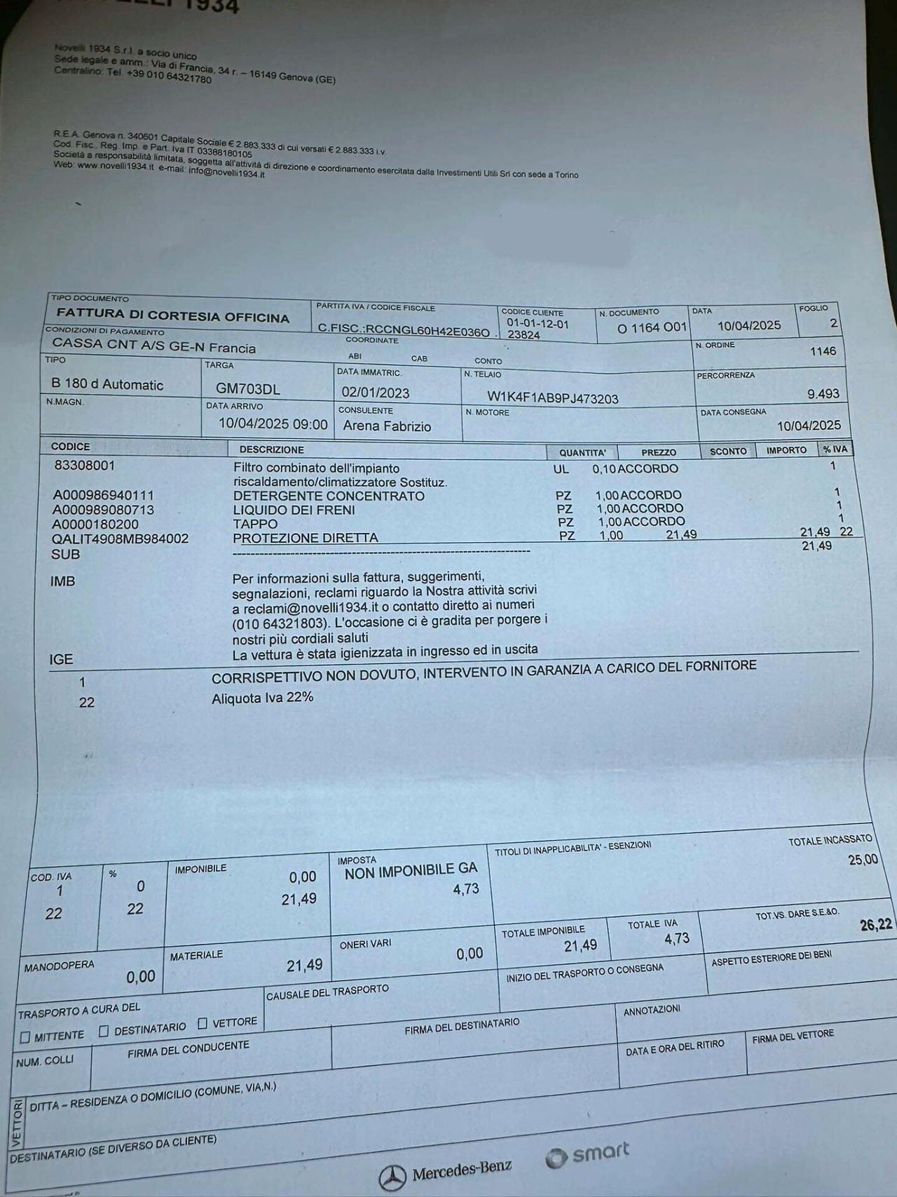 Mercedes-benz B 180 d Automatica Business Unico Proprietario solo 18.000 km come nuova