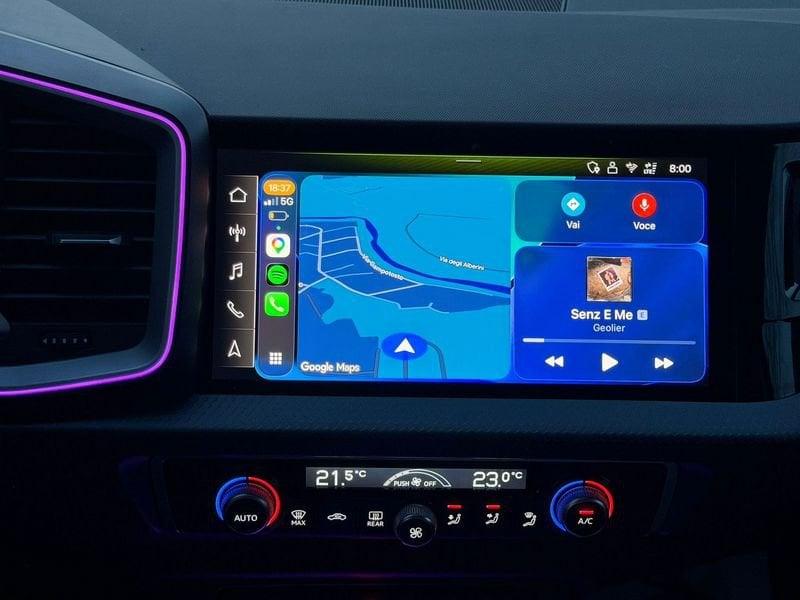 Audi A1 A1 Sportback 30 116cv s-tronic SLINE led multicolor “nero “