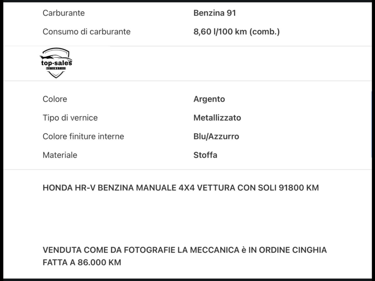 Honda HR-V 1.6i 16V cat 3 porte Jam 4x4