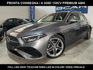 MERCEDES-BENZ A 200 d Autom. AMG Line Premium Plus LED/TELEC/64 COLORI