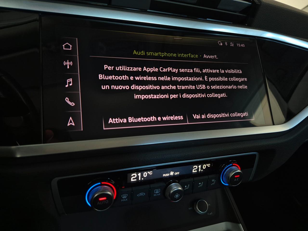 Audi Q3 SPORTBACK 35 TDI S LINE S-TRONIC IDENTITY BLACK LED NAVI CARPLAY WIRELESS C.19" 1 PROPRIETARIO
