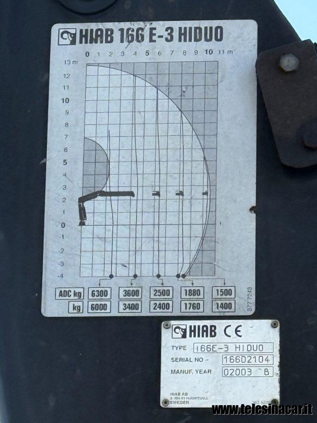 MERCEDES-BENZ ACTROS CON GRU HIAB 166 E-3 RADIOCOMANDO