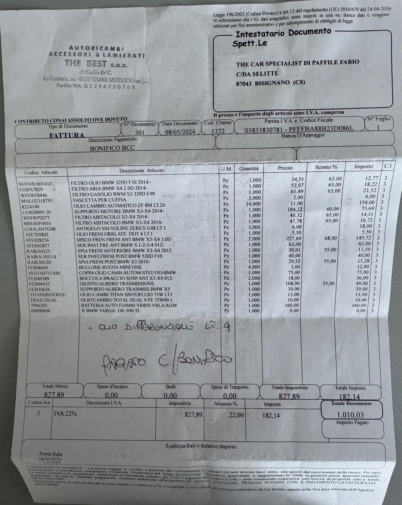 Bmw X4 xDrive20d 2.0 Diesel 190Cv Tetto 2016