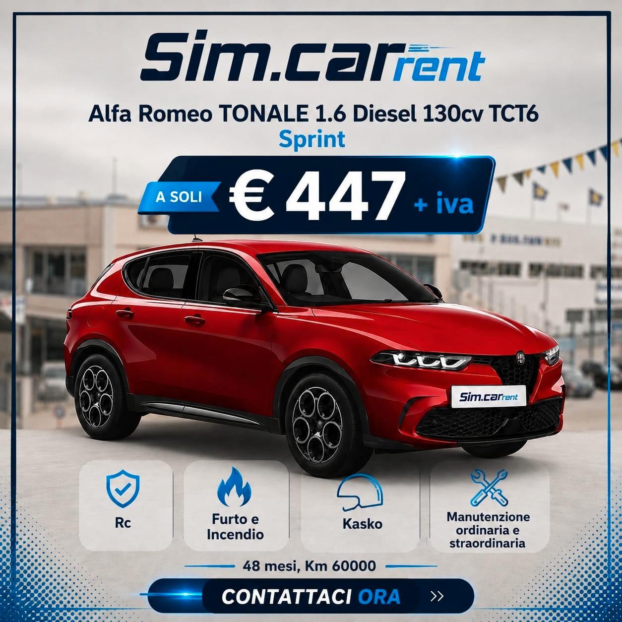 Alfa Romeo Tonale 1.6 diesel 130 CV TCT6 Sprint