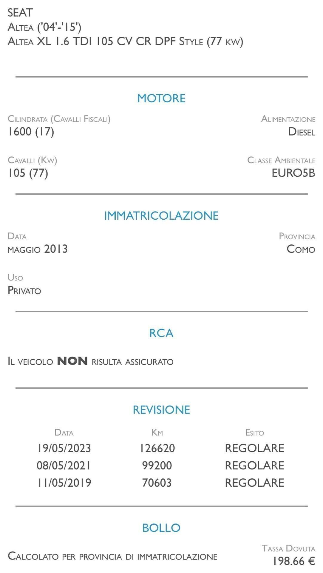 Seat Altea XL 1.6 TDI 105 CV CR DPF Style - UNICO PROPRIETARIO