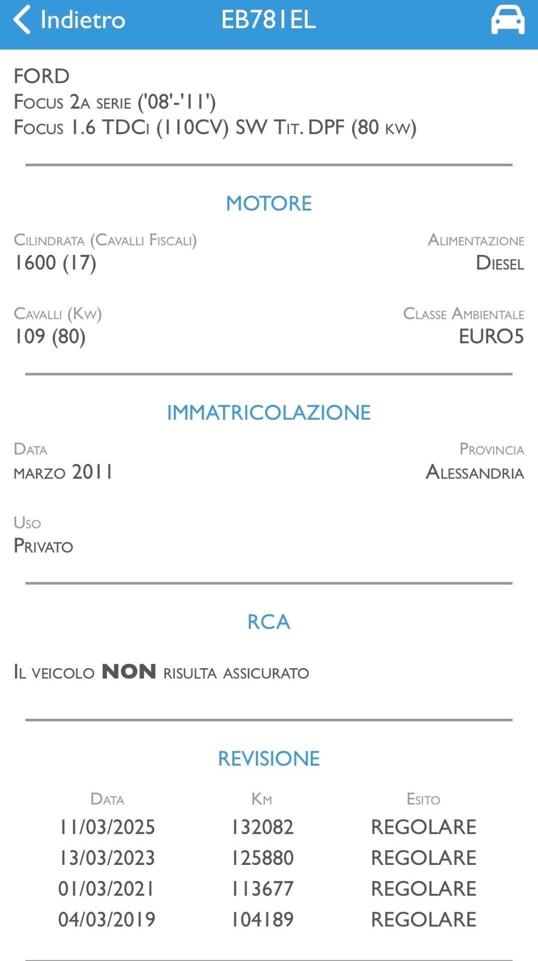 Ford Focus 1.6 TDCi (110CV) SW Tit. DPF UNICO TOP