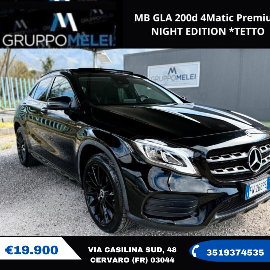 MB GLA 200d 4Matic Premium NIGHT EDITION *TETTO