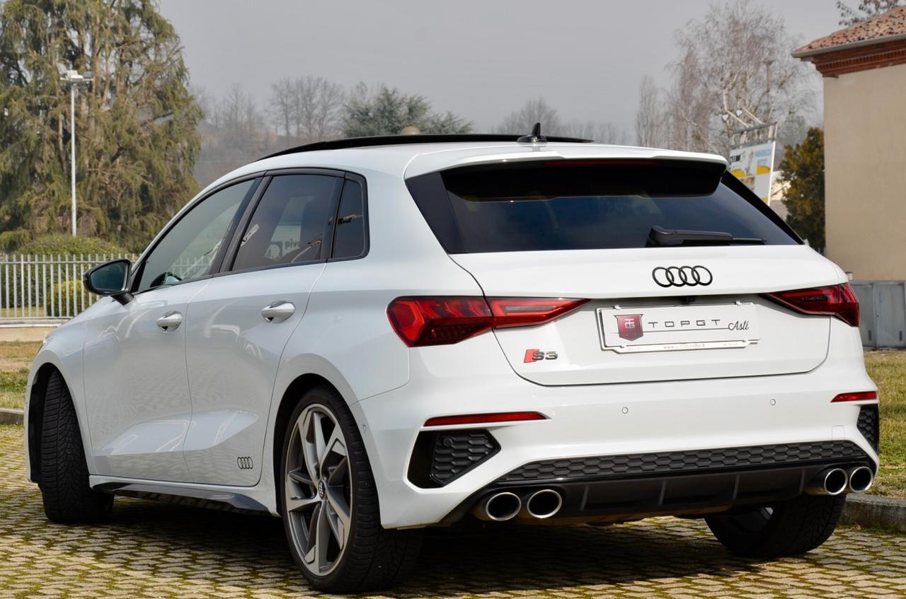 AUDI S3 SPORTBACK 2.0 TFSI QUATTRO 310cv S-TRONIC, FULL OPTIONAL, TETTO, MATRIX, SCARICO, HARMAN & KARDON, SEDILI ELETTRICI, 19", PERMUTE