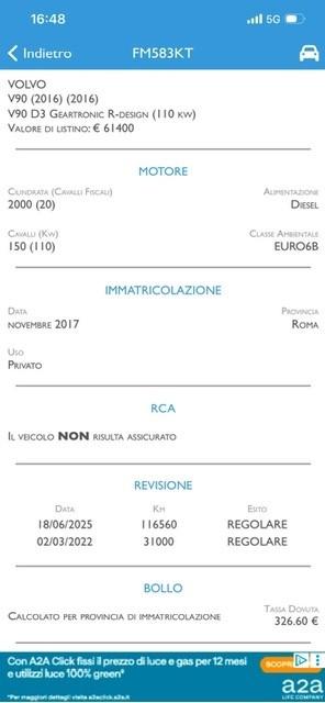 Volvo V90 D3 Geartronic Inscription