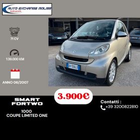 Smart ForTwo 1000 52 kW coupé limited one