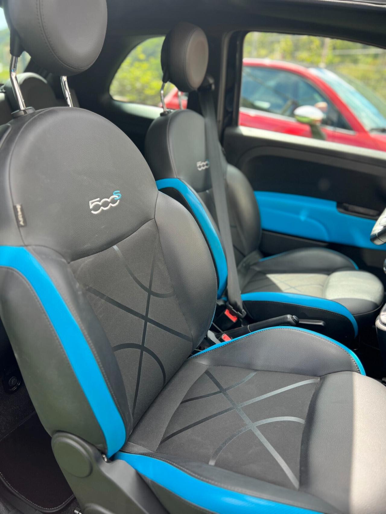 Fiat 500 "S" 1.2 69cv TETTO APRIBILE - MISTO PELLE