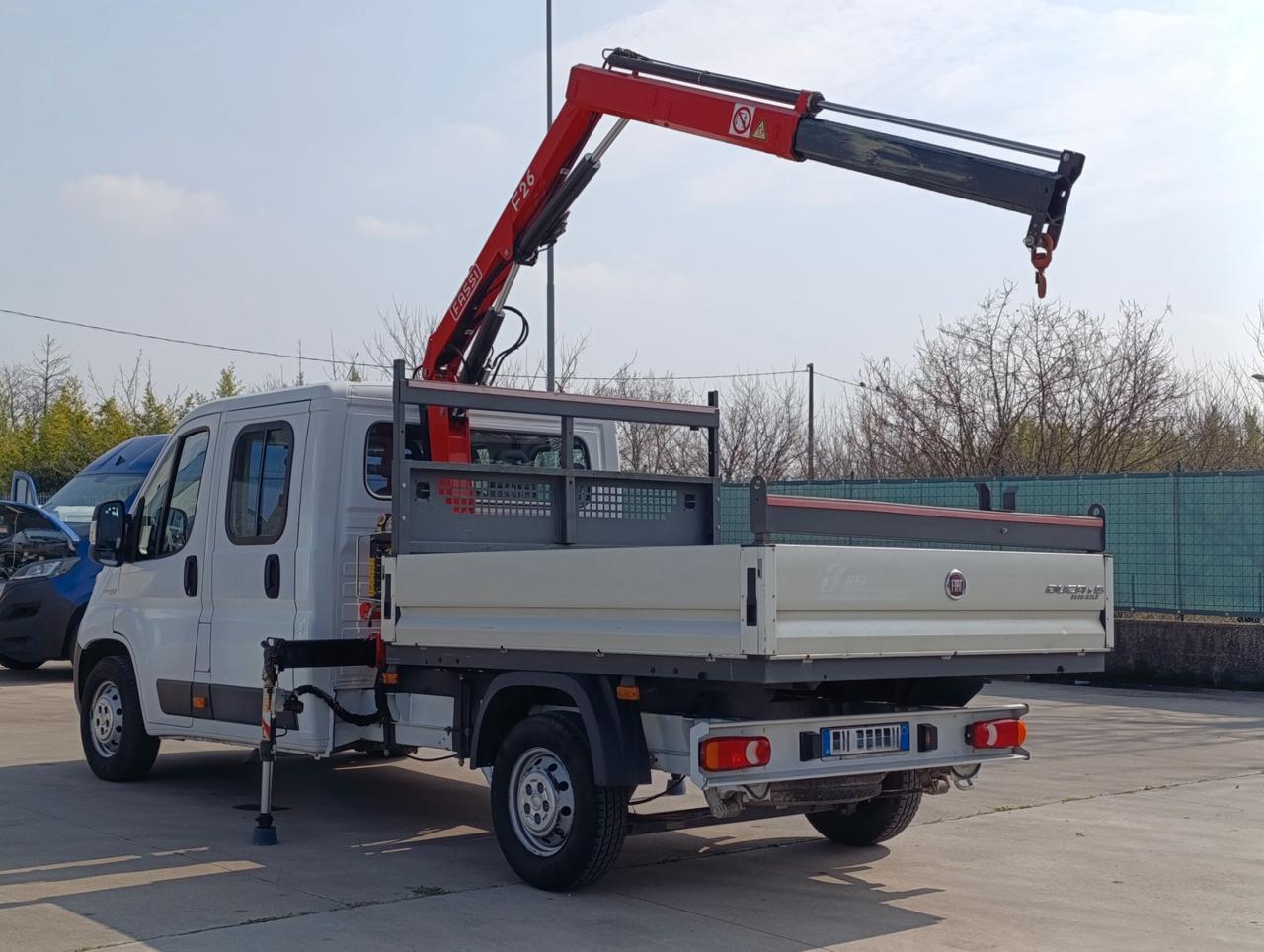 FIAT Ducato maxi 35 LH1 2.3 mjt 130cv d.cab. E6*CASSONE FISSO*GRU FASSI*